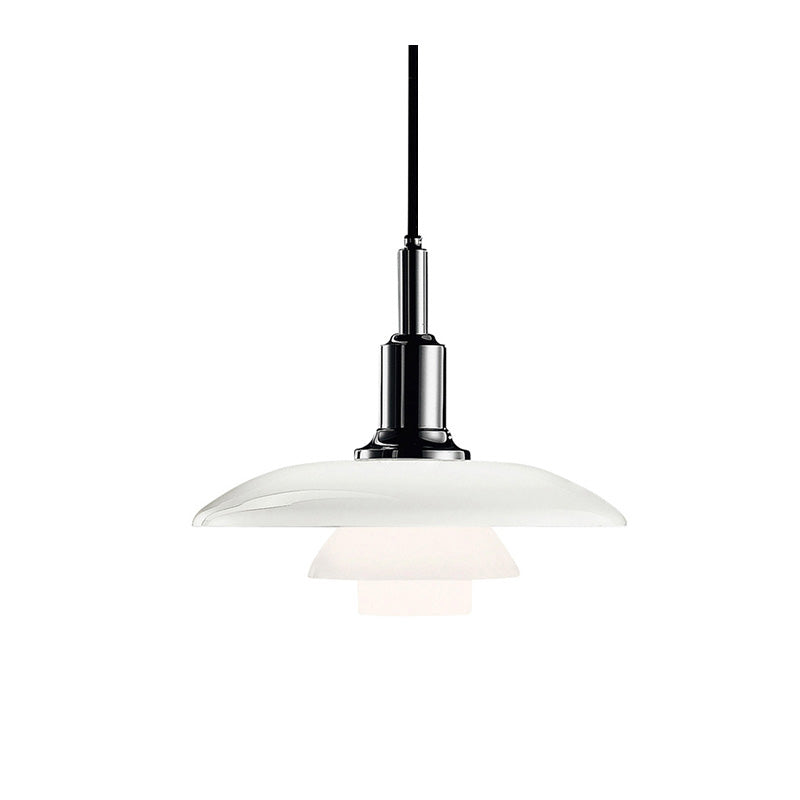 Hanglamp Glas Rond Scandinavisch Wit LED Woonkamer Eetkamer Slaapkamer Modern | Sansoti