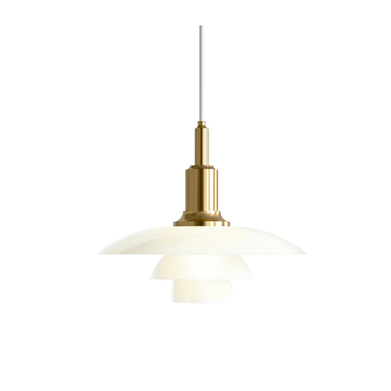 Hanglamp Glas Rond Scandinavisch Wit LED Woonkamer Eetkamer Slaapkamer Modern | Sansoti