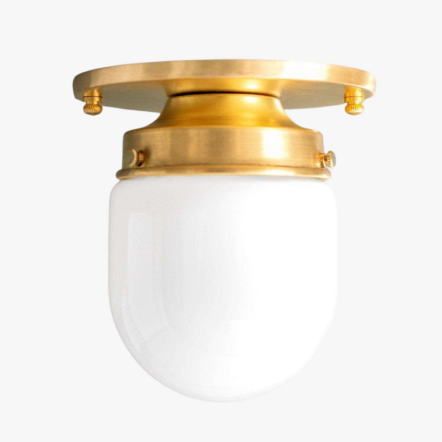 Opaal Glazen Wandlamp & Plafondlamp Dubbelfunctie Modern Design Messing | Sansoti