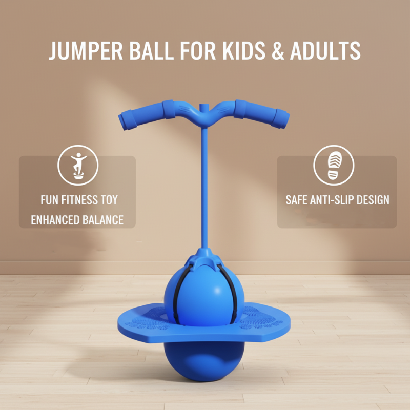 Balansbal met Handvatten voor Kinderen en Volwassenen - Springbal met Antislip Platform voor Coördinatieoefeningen en Evenwichtstraining | Sansoti