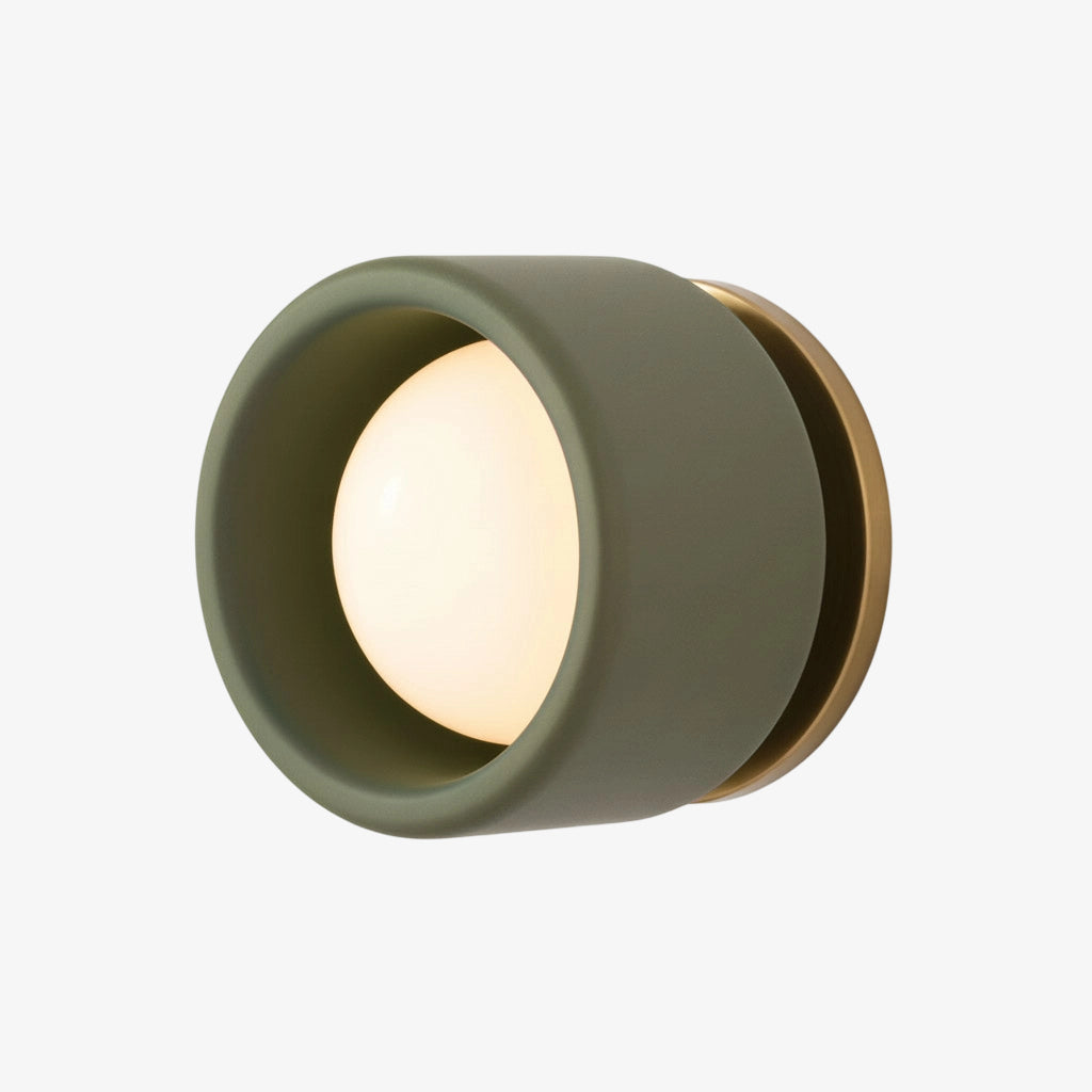 Keramische Ronde Wandlamp Wit Minimalistisch Flush Mount Verlichting voor Hal en Gang | Sansoti