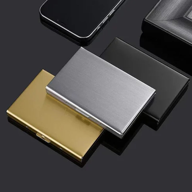 Kaarthouder met RFID-Bescherming Metalen Cardclip Zilver Zwart Goud | Sansoti