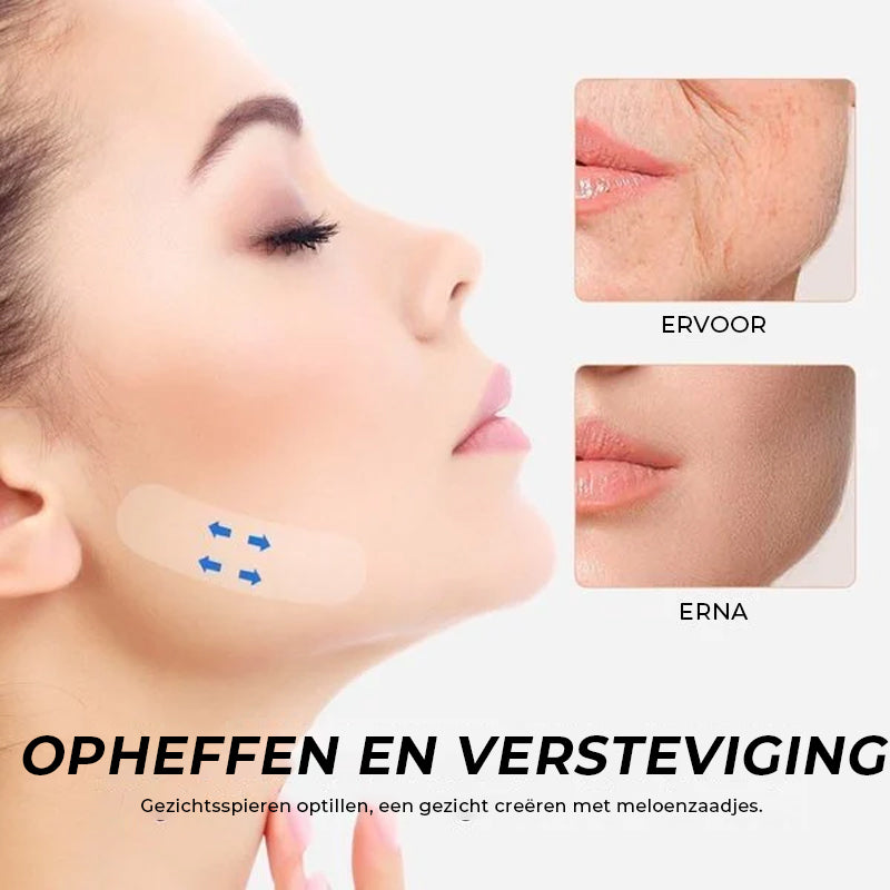 Onzichtbare Face Lift Tape 40 Stuks – Huidvriendelijke Gezichtslifting Strips Anti-Rimpel Huidversteviging V-Vorm Contouring voor Natuurlijke Lift | Sansoti