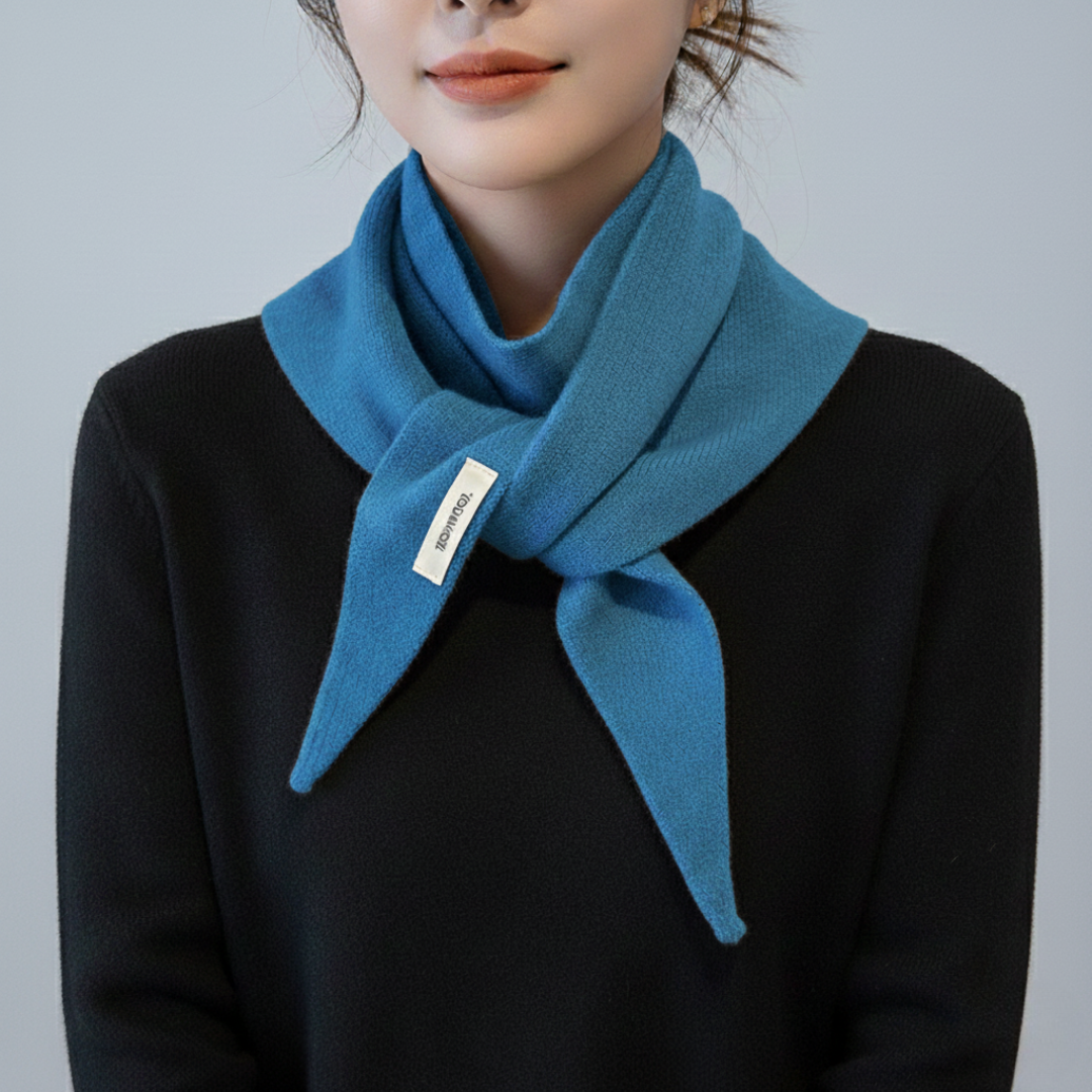 Triangular Knitted Wool Scarf 120x70 cm Soft Neck Scarf Classic Winter Scarf for Women and Men All Seasons | Sansoti