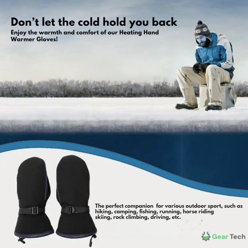USB Verwarmde Handschoenen Dubbelzijdig Waterafstotend Touchscreen Winterwarmte Skiwanten Outdoor Vingertoppen | Sansoti