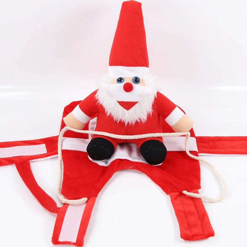 Santa costume for dogs with Santa Claus figure, dog clothing, festive outfit, pet Christmas party | Sansoti