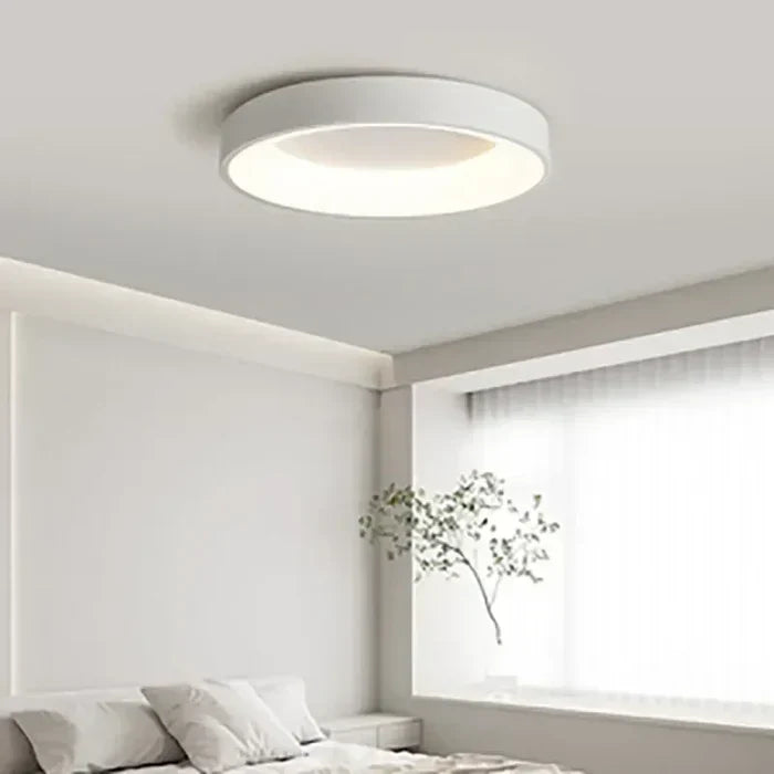 Runde LED-Deckenleuchte im skandinavischen Design, Weiß/Grau, Wohnzimmer, Schlafzimmer, Flur, energieeffizient, 30–60 cm | Sansoti