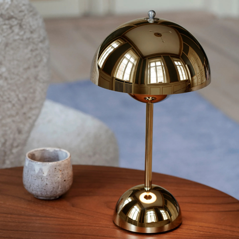 Designer Flower Table Lamp Metal with Dimmer Scandinavian Style | Sansoti