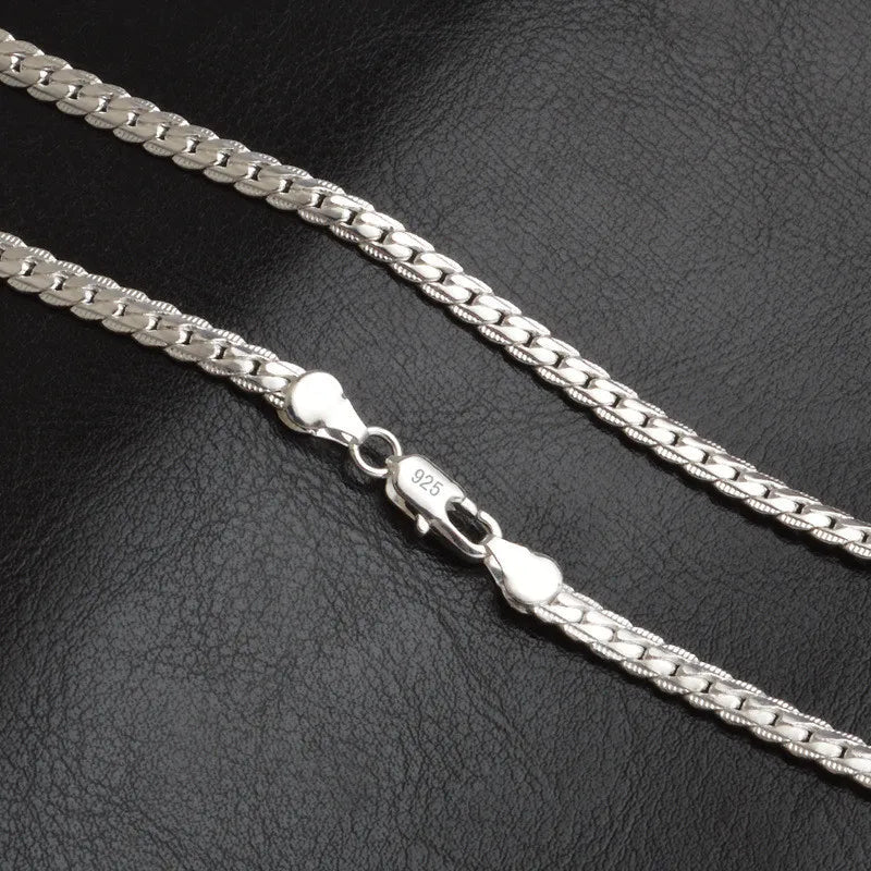 Elegante Sterling Zilveren Schakelketting 925 – Minimalistisch Sieraad voor Dagelijks Gebruik en Feestelijke Gelegenheden | Sansoti