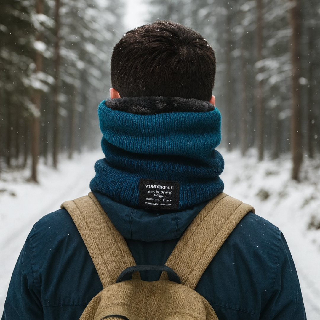 Gestrickte Halswärmer mit Fleece-Futter – Winteraccessoire für Damen und Herren, Outdoor, Wandern, Skifahren, Sport | Sansoti