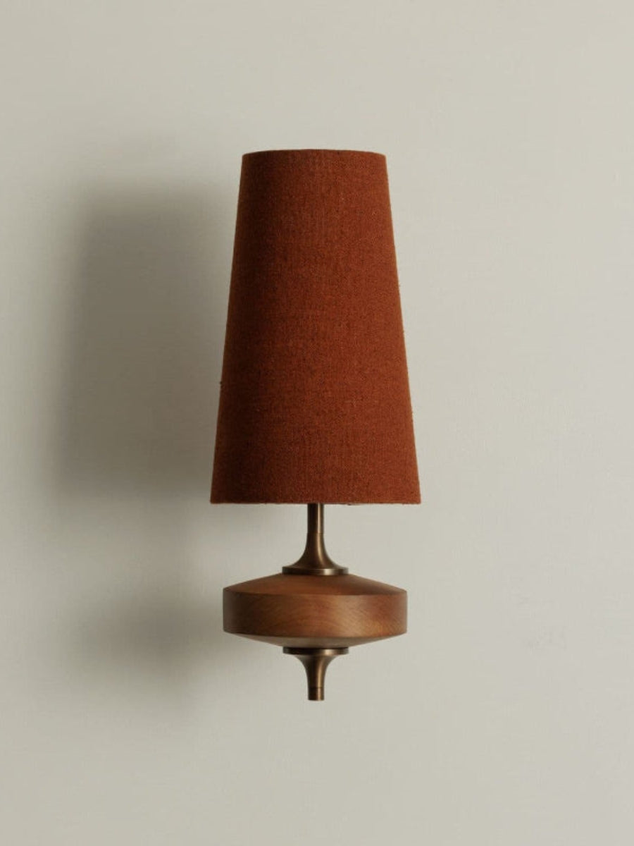 Retro Wandlamp met Stoffen Kap – Vintage Verlichting voor Slaapkamer | Sansoti