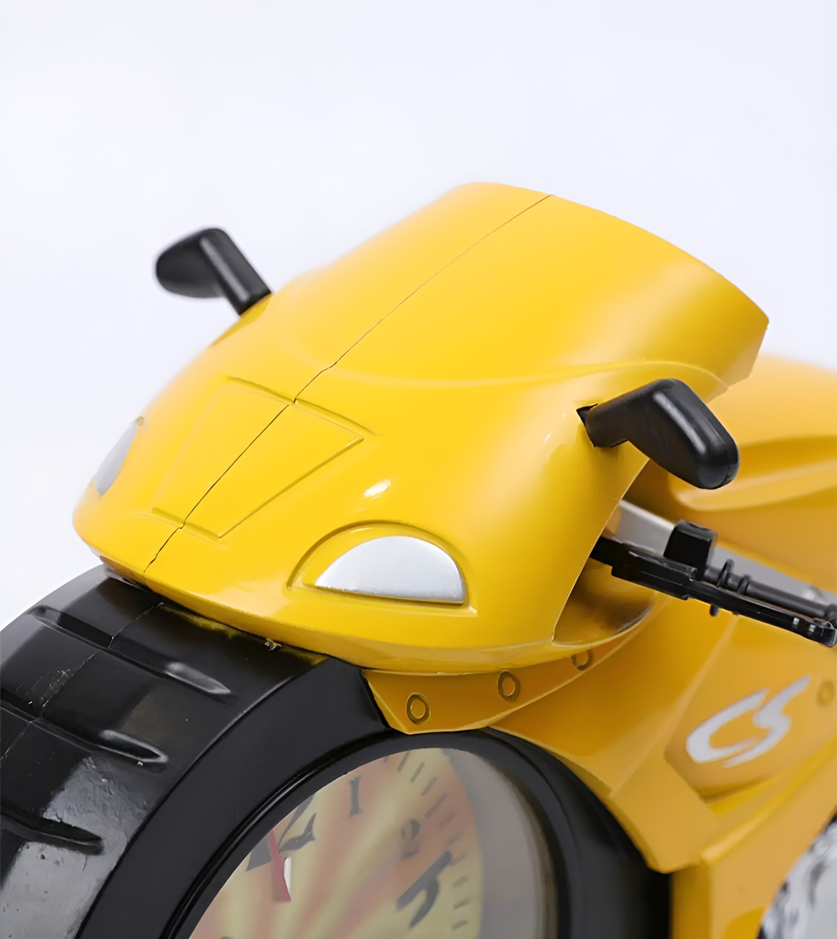Motorrad-Wecker mit großem Zifferblatt, Kinderuhr, Sportmotorrad-Design, dekorativer Wecker, Zeitanzeige, robust | Sansoti
