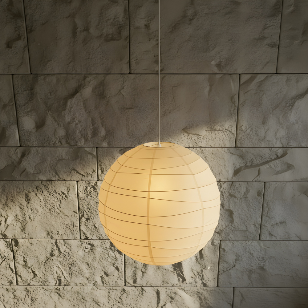 Akari hanglamp rijstpapier Ø30 Ø45 Ø55 wit woonkamer slaapkamer Japans design sfeerverlichting | Sansoti