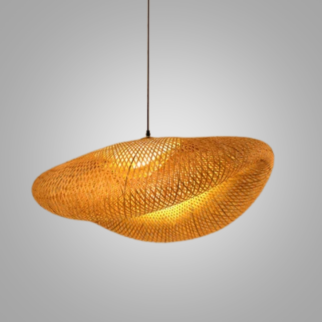 Handgevlochten Rotan Hanglamp Natuurlijk Design Warm Licht Eetkamer Woonkamer Bohemian Stijl Lampenkap | Sansoti