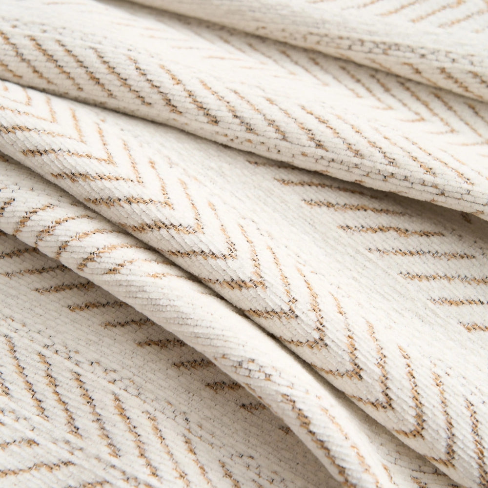 Chenille Bankhoes met Visgraatpatroon en Franjes – Antislip Beschermhoes voor Bank 2-Zits 3-Zits 4-Zits | Sansoti