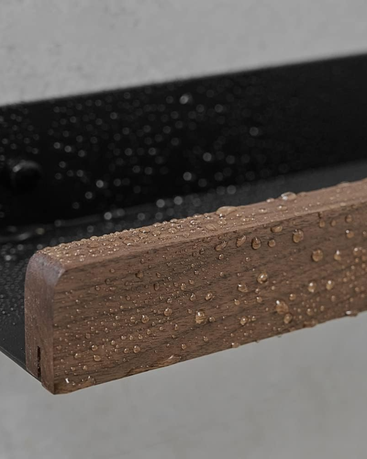 Wandplank Metaal met Houten Voorzijde 20cm 30cm 40cm Scandinavisch Design Badkamer Keuken Woonkamer Opbergen Organizer Matte Afwerking | Sansoti