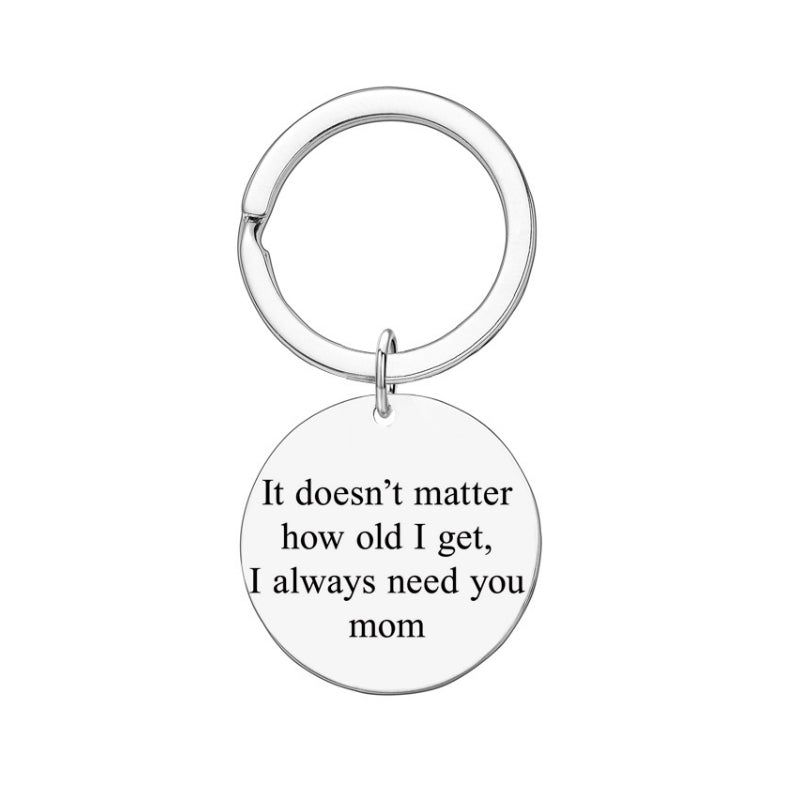 Sleutelhanger Moeder-Kind Symbool Metaal Zilver Hartvorm 25-30mm Dagelijks Gebruik Aandenken Cadeau Accessoire | Sansoti