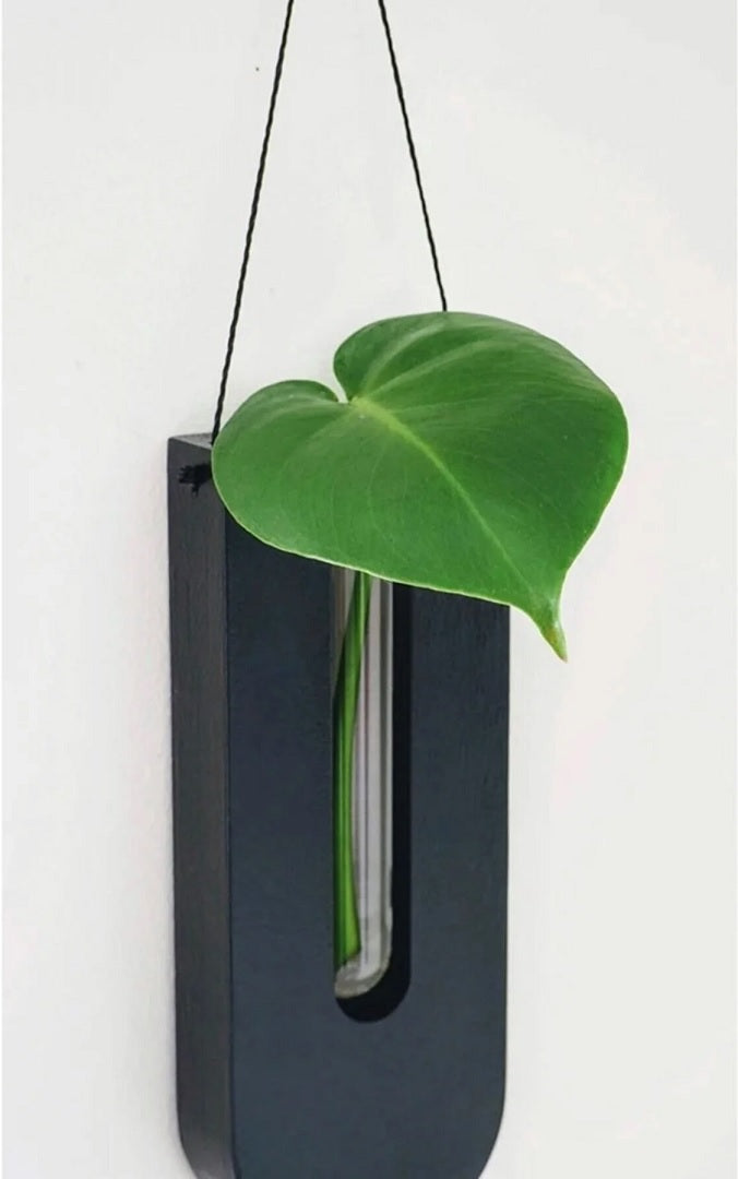 Wandblumenhalter aus Holz, 7-teiliges Set, Kiefernholz, vertikaler Pflanzenhalter | Restfield