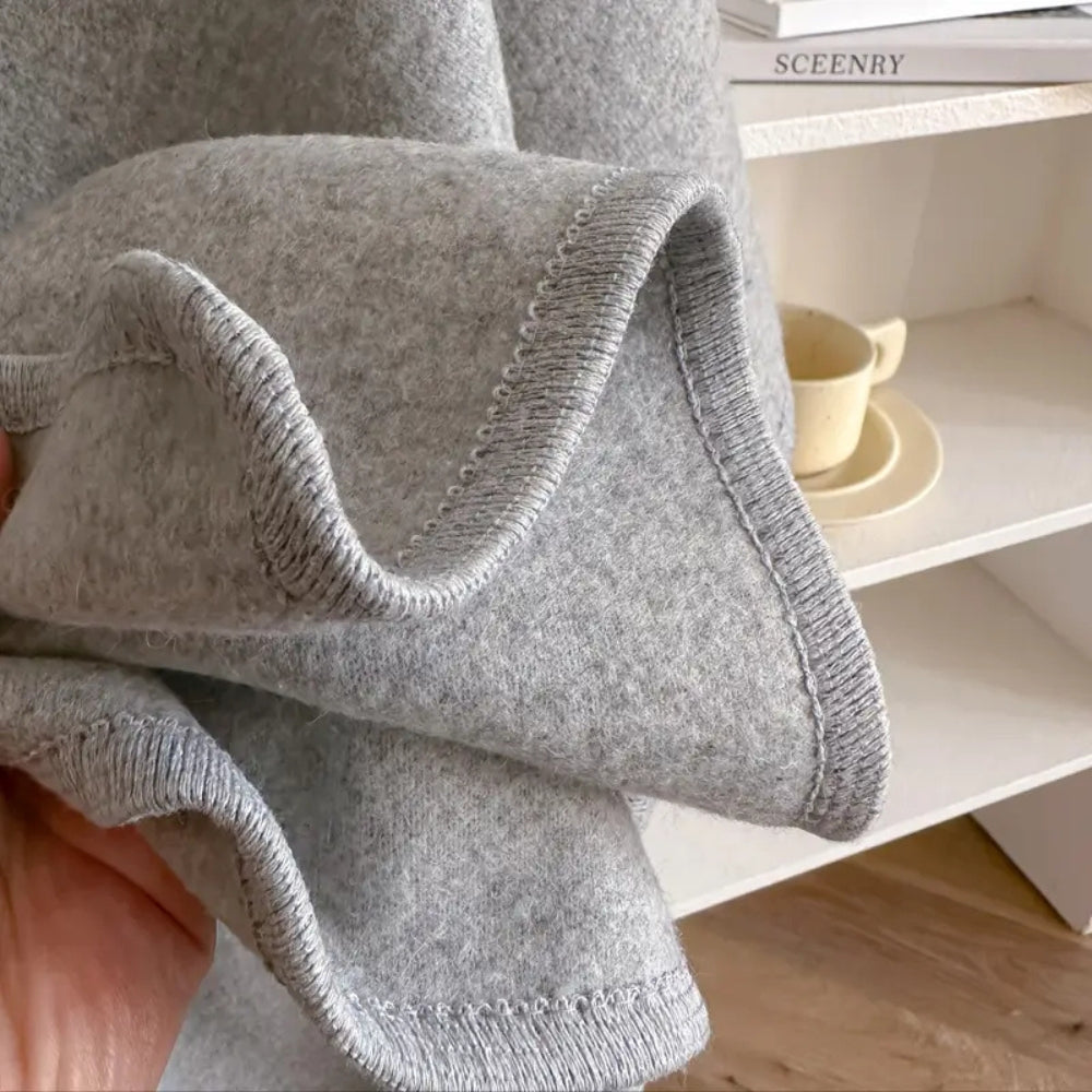 Lichte Poncho Cape met Bescherming tegen Wind en Kou – Warme Shawl voor Najaar en Winter | Sansoti