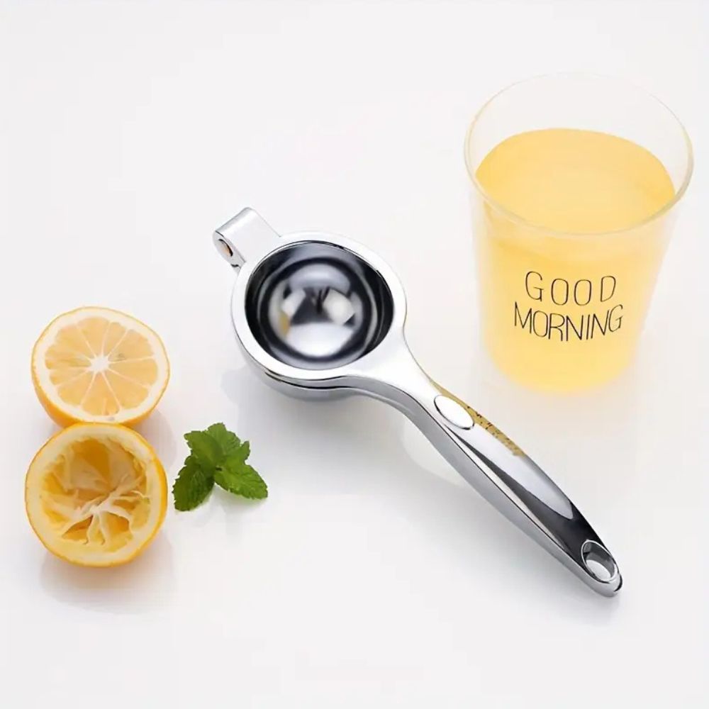 Citruspers RVS 22cm Zilver Handmatig Keuken Citroenpers Limoenpers Ergonomisch Sap Pers Tool Vaatwasmachinebestendig | Sansoti