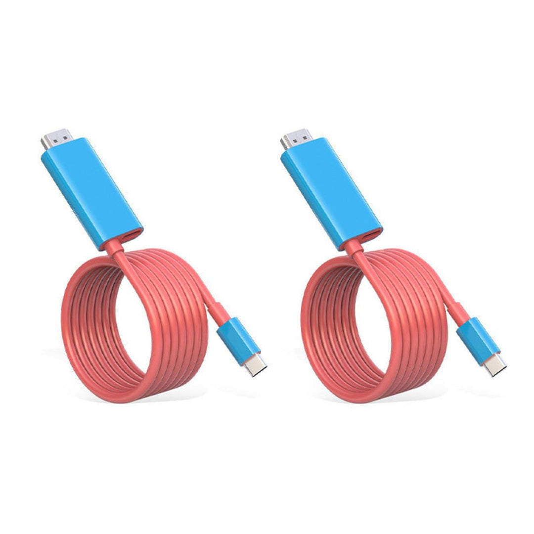 USB-C naar HDMI Adapter Kabel 2 Meter met Oplaadpoort voor Gaming Console Tablet Smartphone en Laptop | Sansoti