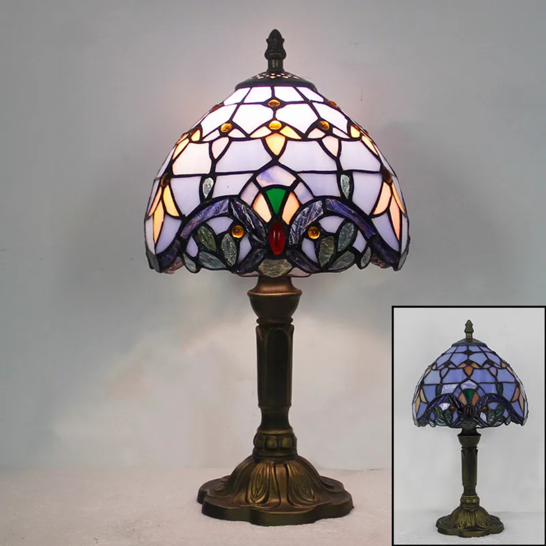 Wireless LED Table Lamp with Color-Changing Glass 37cm Mood Light Rechargeable Living Room Bedroom Office | Sansoti