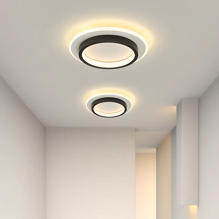 LED Deckenleuchte Rund 10W 20W Schwarz Weiß Schlafzimmer Flur Wohnzimmer Moderne Deckenbeleuchtung Niedrige Deckenlampe | Restfield