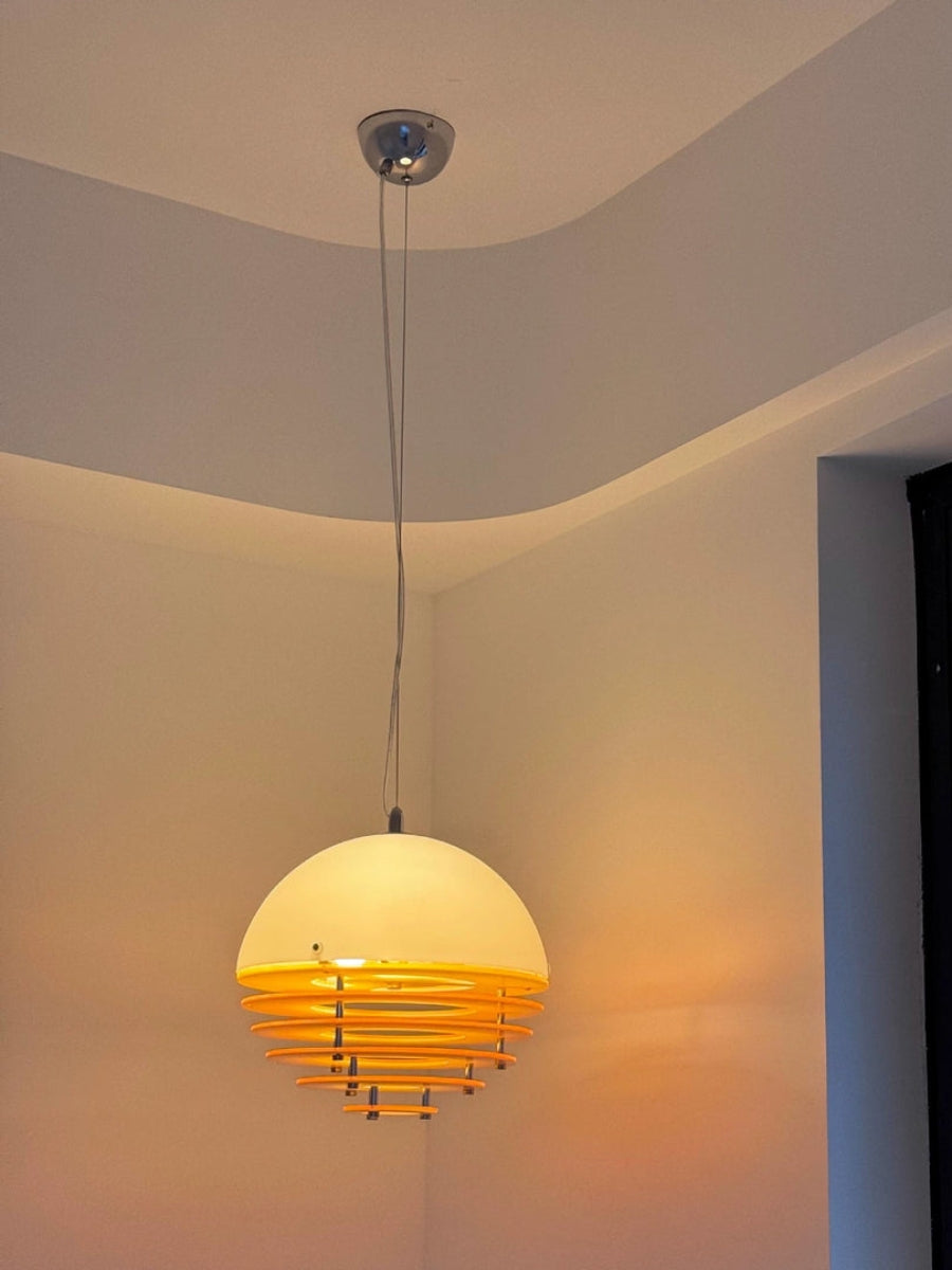 Stijlvolle Hanglamp Bauhaus Design Oranje-Wit Sfeerverlichting voor Moderne Interieurs | Sansoti