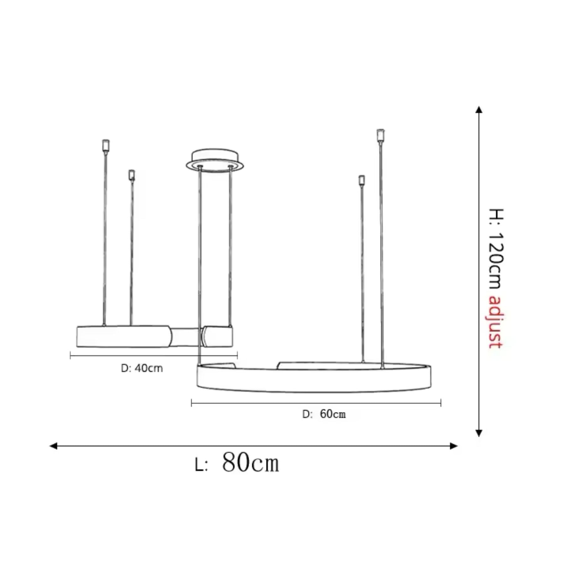 Runde LED-Hängeleuchte Verschiedene Größen Esstisch Wohnzimmer Design Ringlampe Modern | Restfield