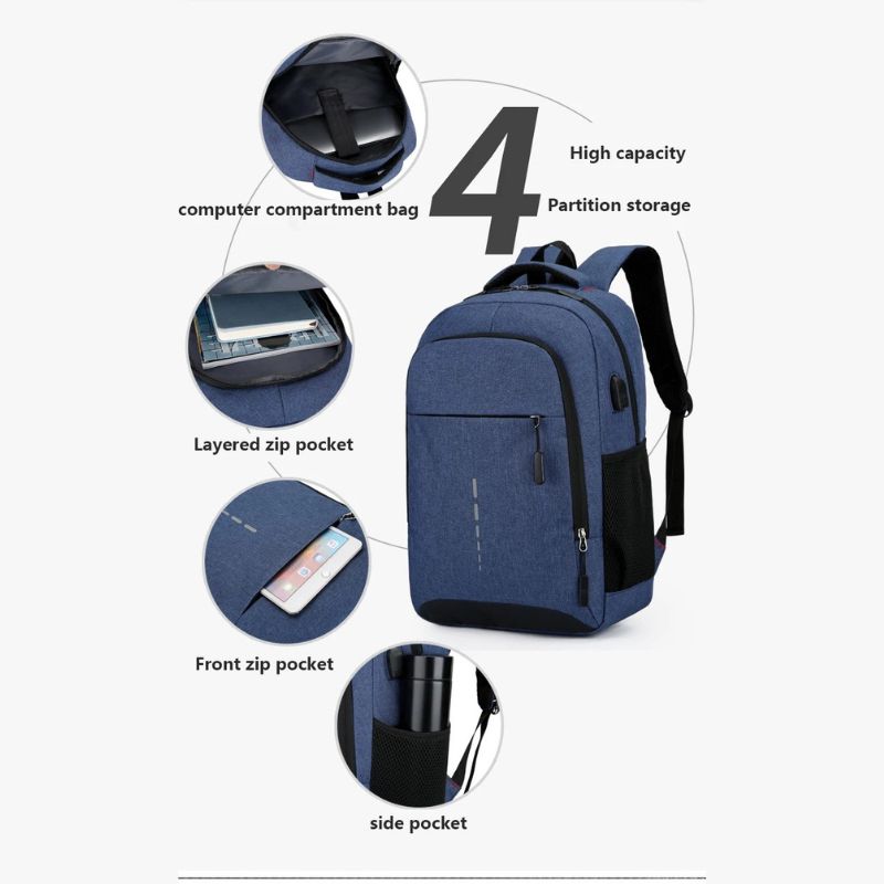 Ultralichte Waterdichte Rugzak Heren Reistas Dagelijks Gebruik Minimalistisch Design Schooltas Laptop Backpack 15 inch Werk Studie Reizen Functioneel Stijlvol | Sansoti
