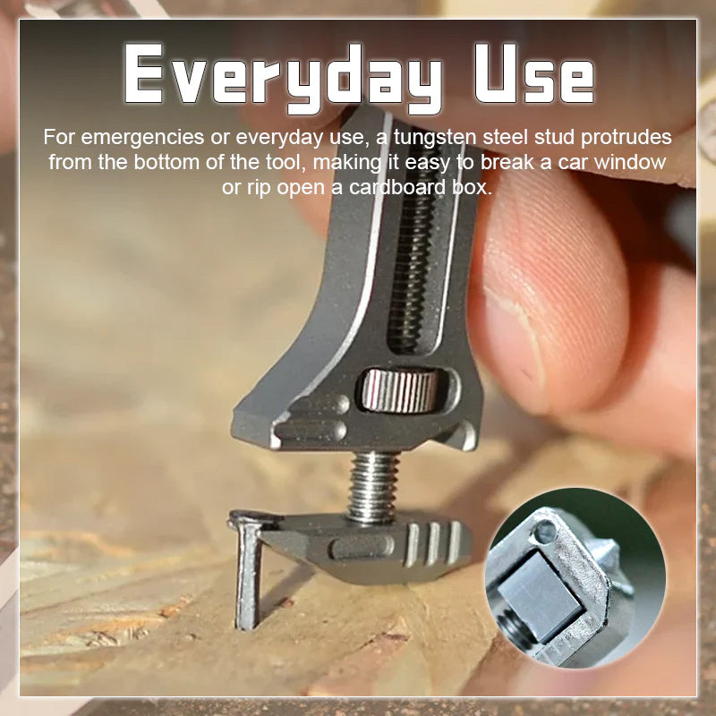 Multifunctional Compact Wrench with Integrated Bottle Opener and Measuring Scale for DIY, Camping and Outdoor Use | Sansoti