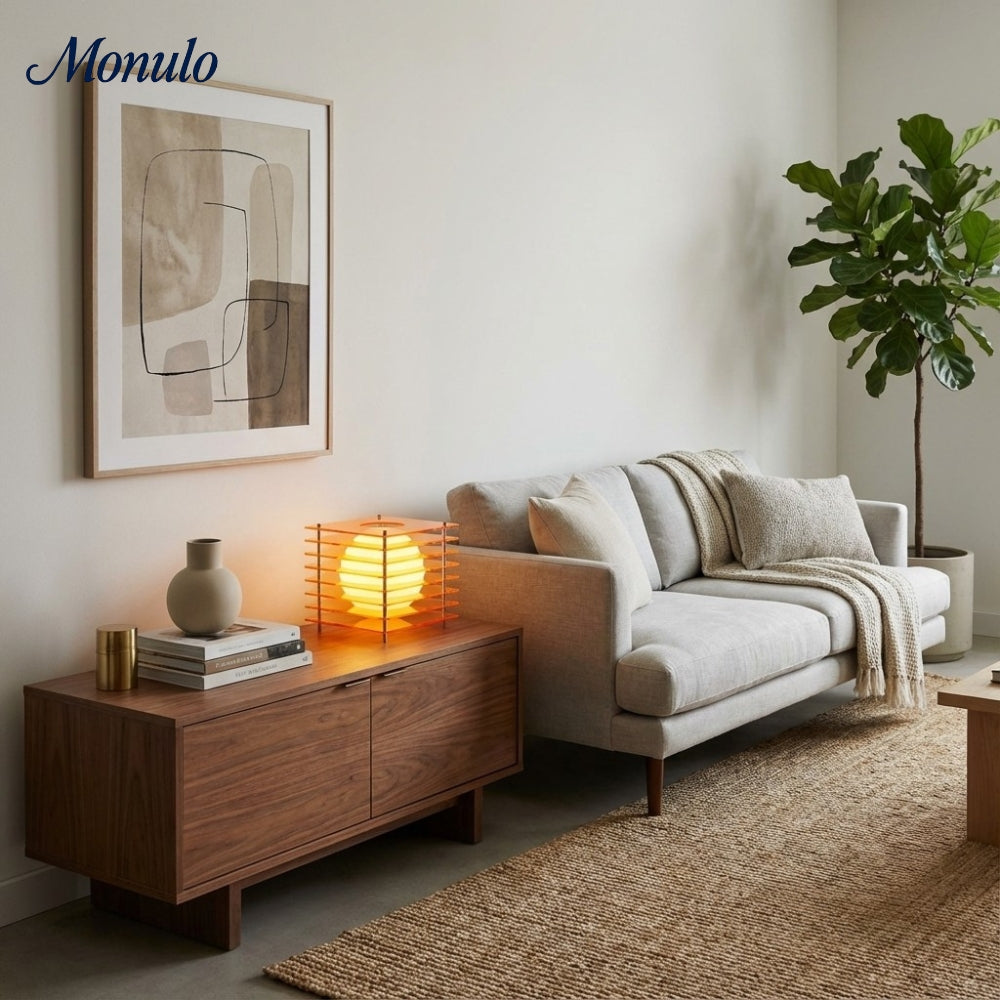 Geometrische Tafellamp met Gelaagde Bollen – Modern Design voor Woonkamer & Kantoor | Sansoti