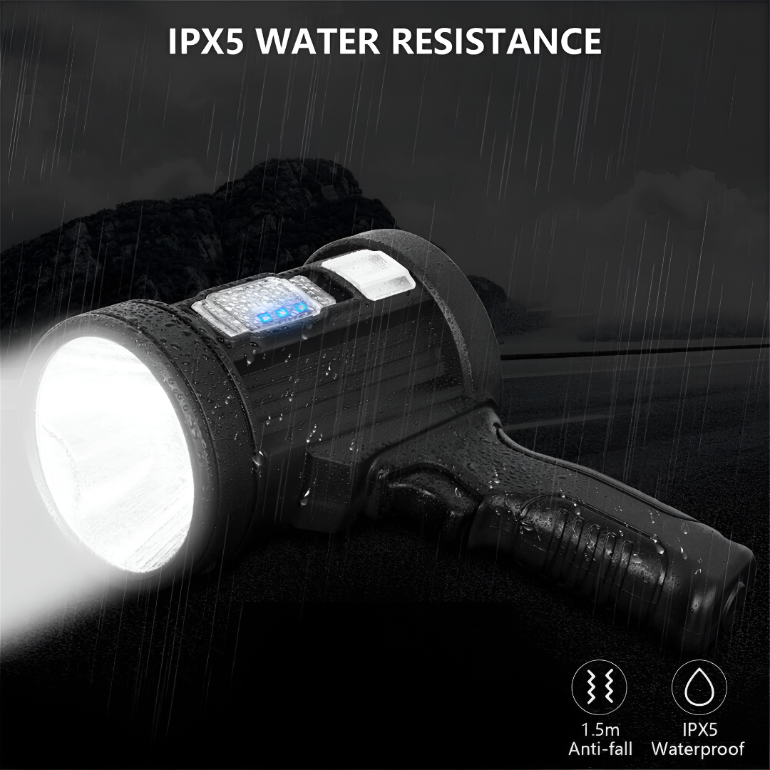 Linterna LED recargable de 100000 lúmenes, colores ajustables e impermeable, profesional para acampada al aire libre | Sansoti