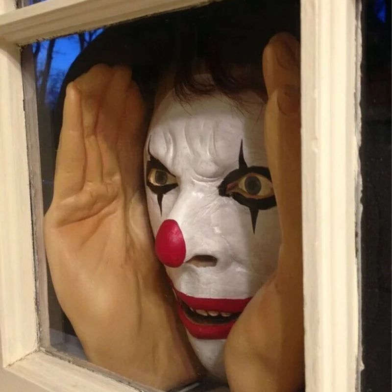 Halloween Raamdecoratie Glurende Ogen met Enge Silhouetten voor Griezelfeest Spookhuis Horror Themafeest | Sansoti