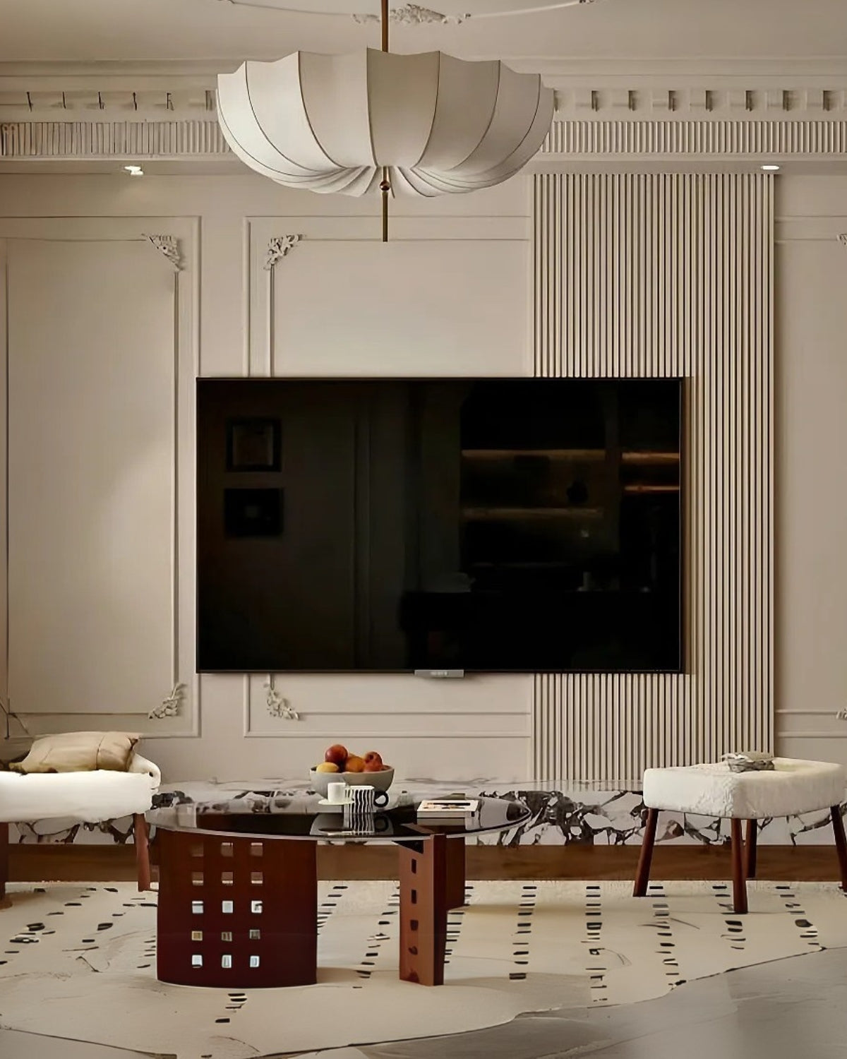 Luxe Wolkvormige Plafondlamp Met Zachte Sfeerverlichting In Frans Design | Sansoti