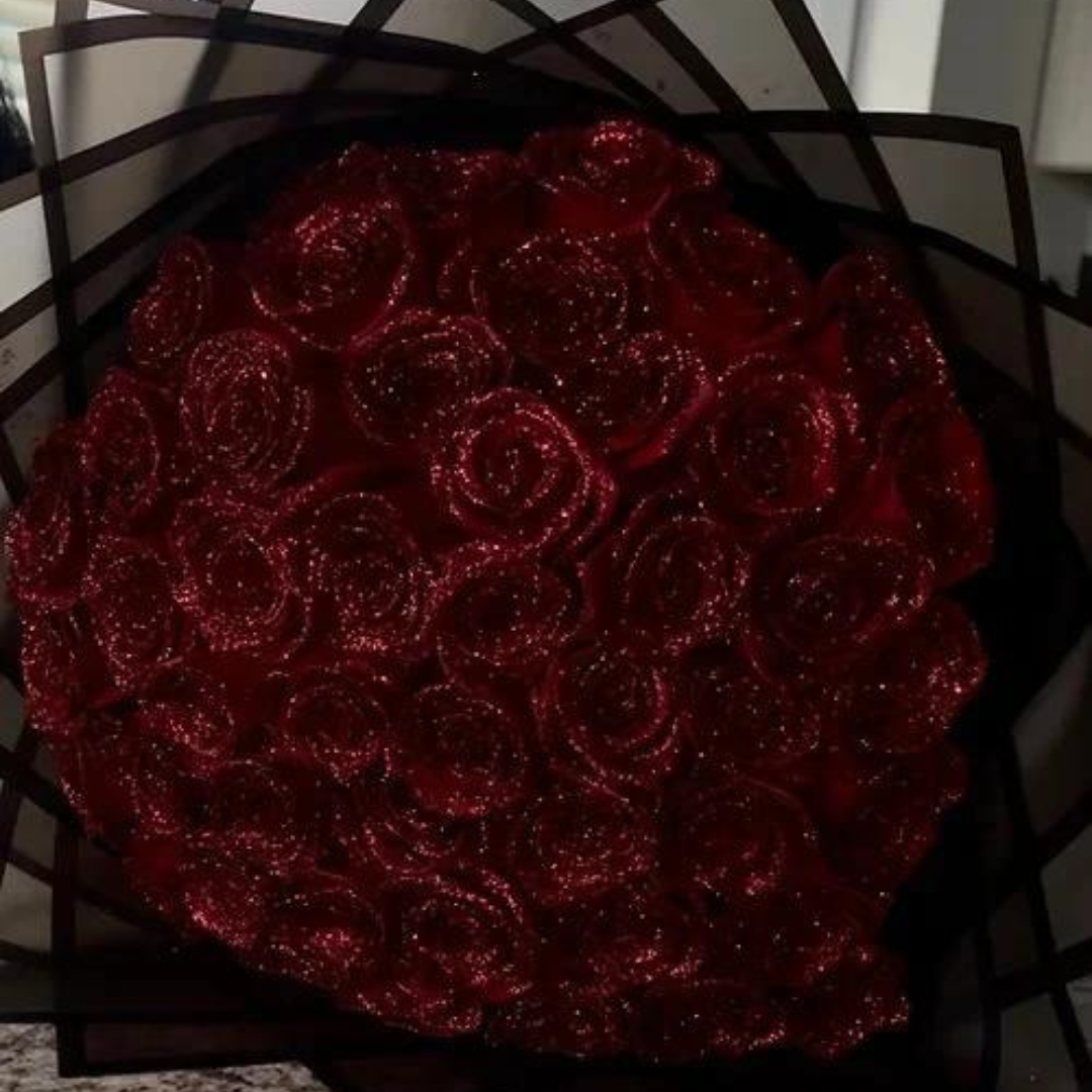 Glitter Kunstbloemen Rozen Set voor Decoratie - Blijvende Pracht met Fonkelend Effect - Ideaal voor Feesten & Geschenken | Sansoti