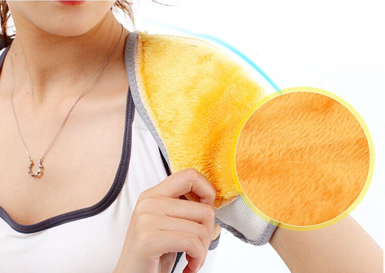 Therapeutic Shoulder Brace Bamboo Fiber Fleece Heat Support Unisex Adjustable Comfortable Shoulder Strap | Sansoti