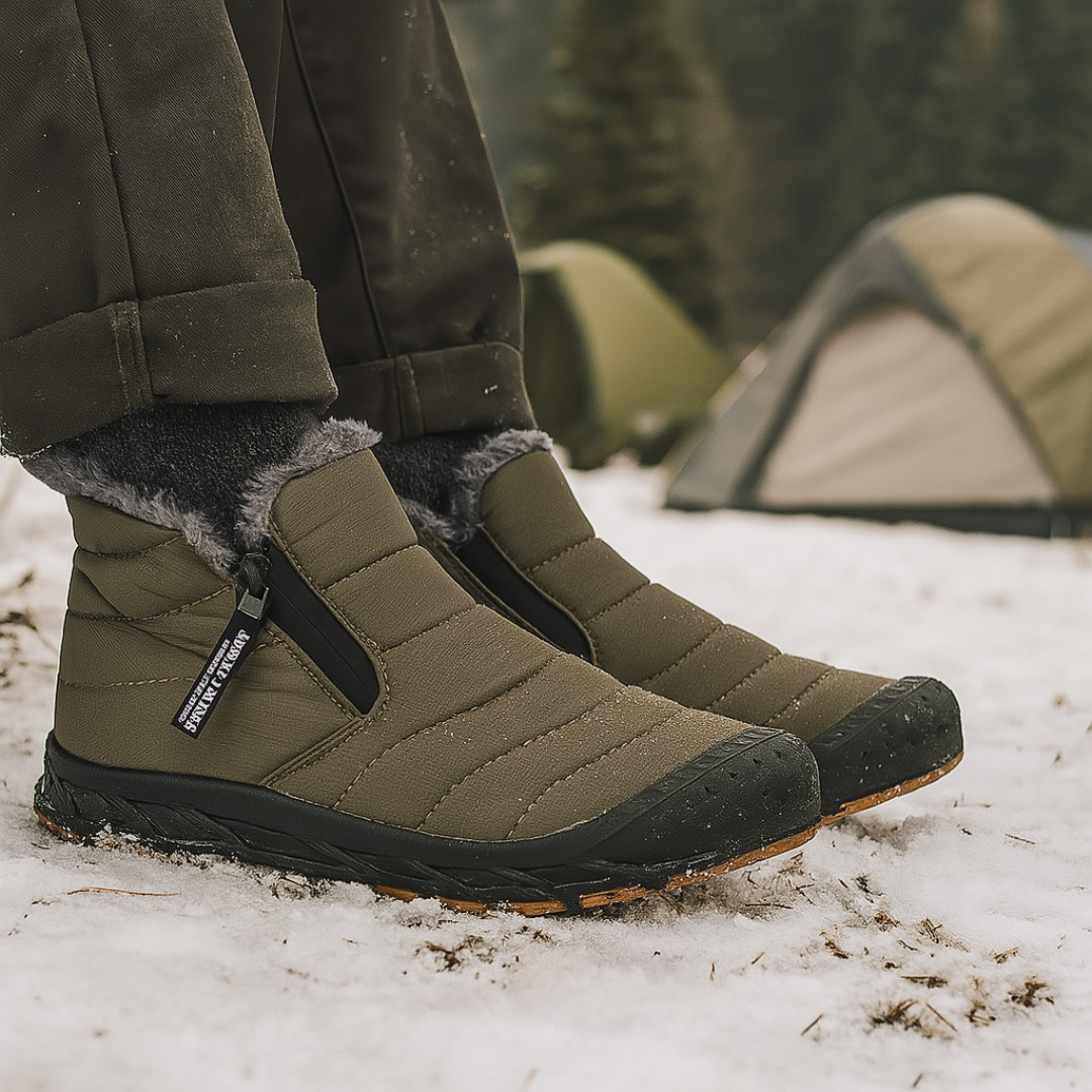 Bottes d'hiver étanches unisexes avec doublure polaire, fermeture éclair latérale et semelle antidérapante, pour garder les pieds au chaud dans la neige et en randonnée | Sansoti