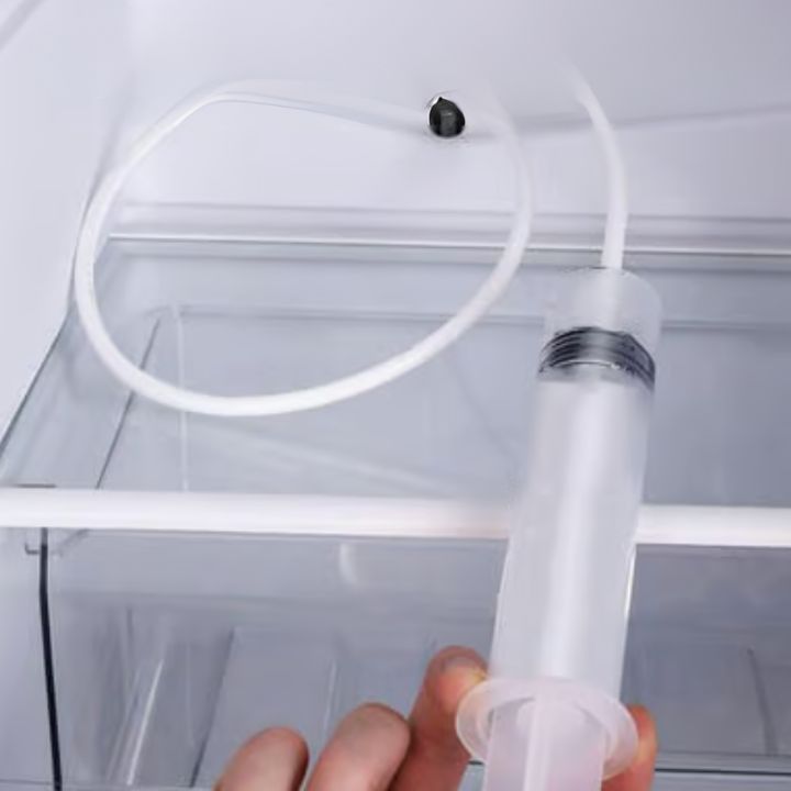 Kühlschrank-Abflussbürsten-Set 15 cm mit Sprühfunktion Flexibler Reiniger für Abflussrohre in Küche und Bad | Sansoti