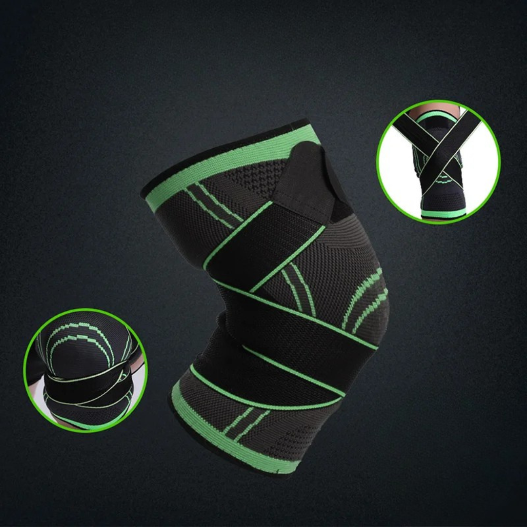 Genouillère en nylon et spandex, compression, soutien du genou, noire, unisexe, pour le sport, la course, le fitness et l’usage quotidien | Sansoti