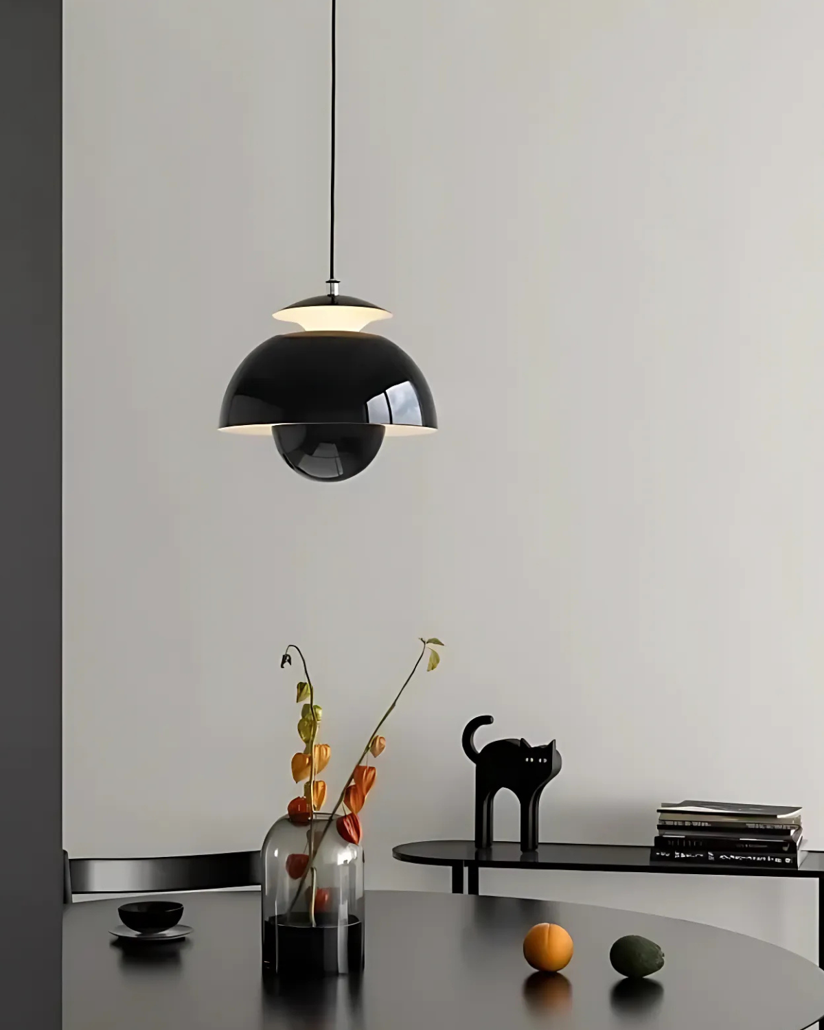 Minimalistische Hanglamp Wit Rond Design Scandinavisch Interieur Eetkamer Slaapkamer Woonkamer Sfeerverlichting | Sansoti