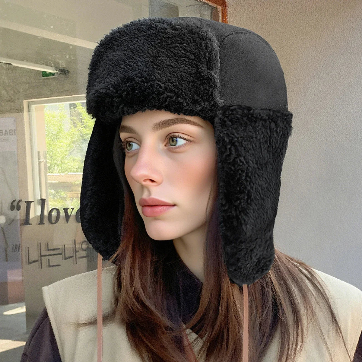 Warm Fleece Winter Hat with Ear Flaps, Unisex Aviator Nordic Style, Adjustable, Winter Sports, Outdoor, Skiing | Sansoti
