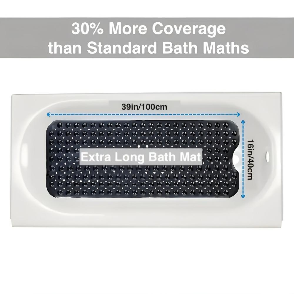 Antislip Badmatje met Zuignappen 99x40cm – Veiligheid & Drainage voor Bad en Douche | Sansoti