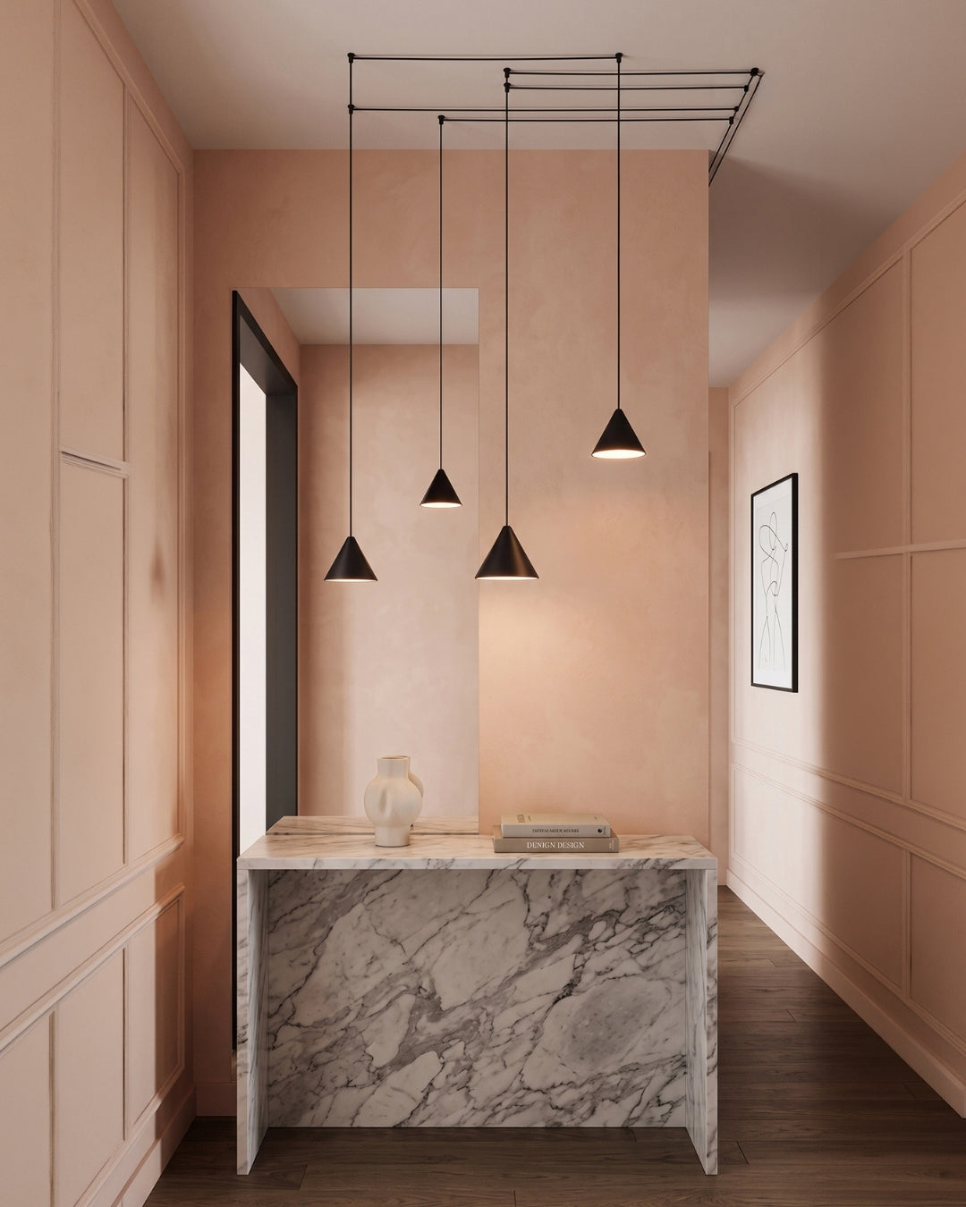 Stella hanglamp – aluminium geometrisch design met verstelbare kabellengte en LED-verlichting | Sansoti
