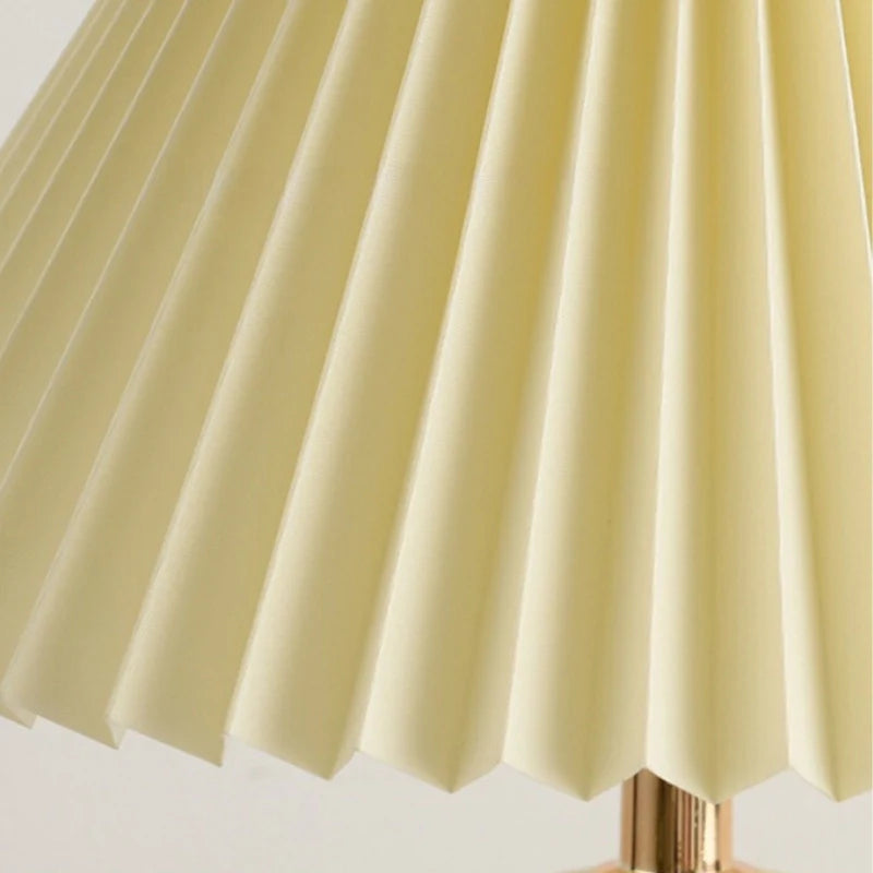 Keramische Tafellamp met Plooikap – Japanse Stijl Verlichting Wit Roze Beige voor Slaapkamer Woonkamer Bureau | Sansoti