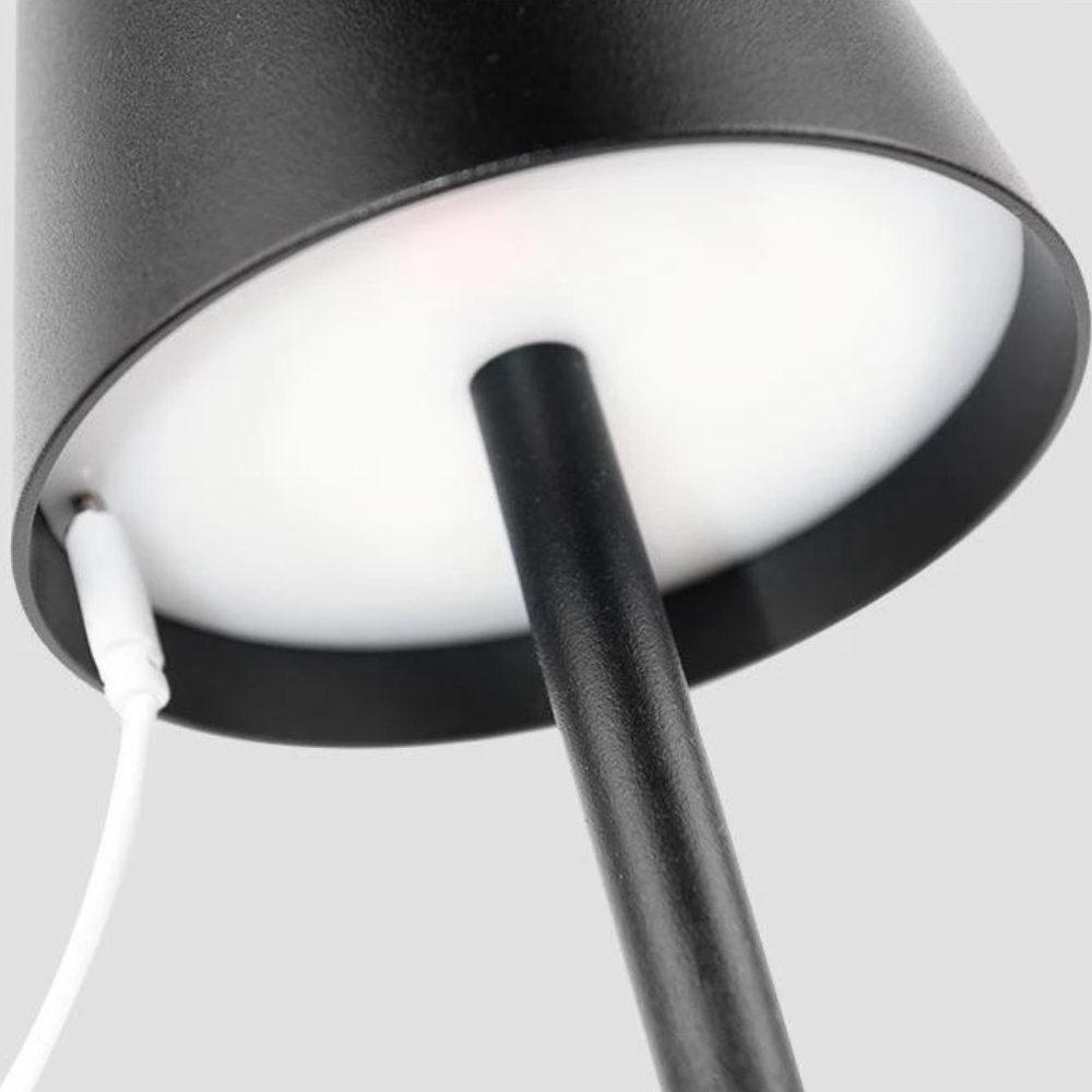 Wireless Table Lamp Dimmable Rechargeable 38cm Metal LED Touch Indoor Outdoor IP54 Waterproof Ambient Lighting | Sansoti