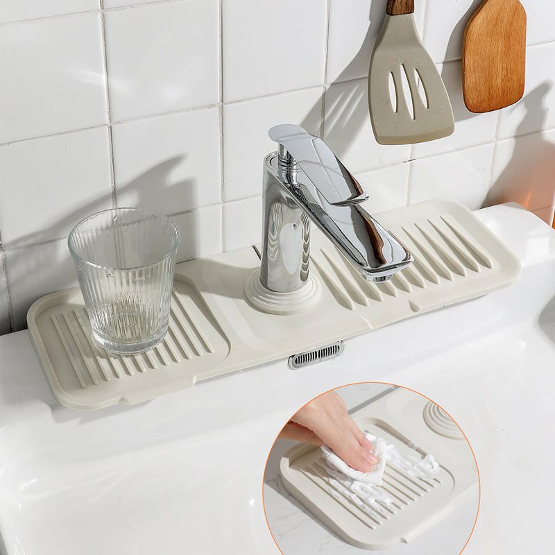 Tapis de Robinet Silicone Évacuation Anti-Dérapant Protection Évier Cuisine Salle de Bain | Restfield