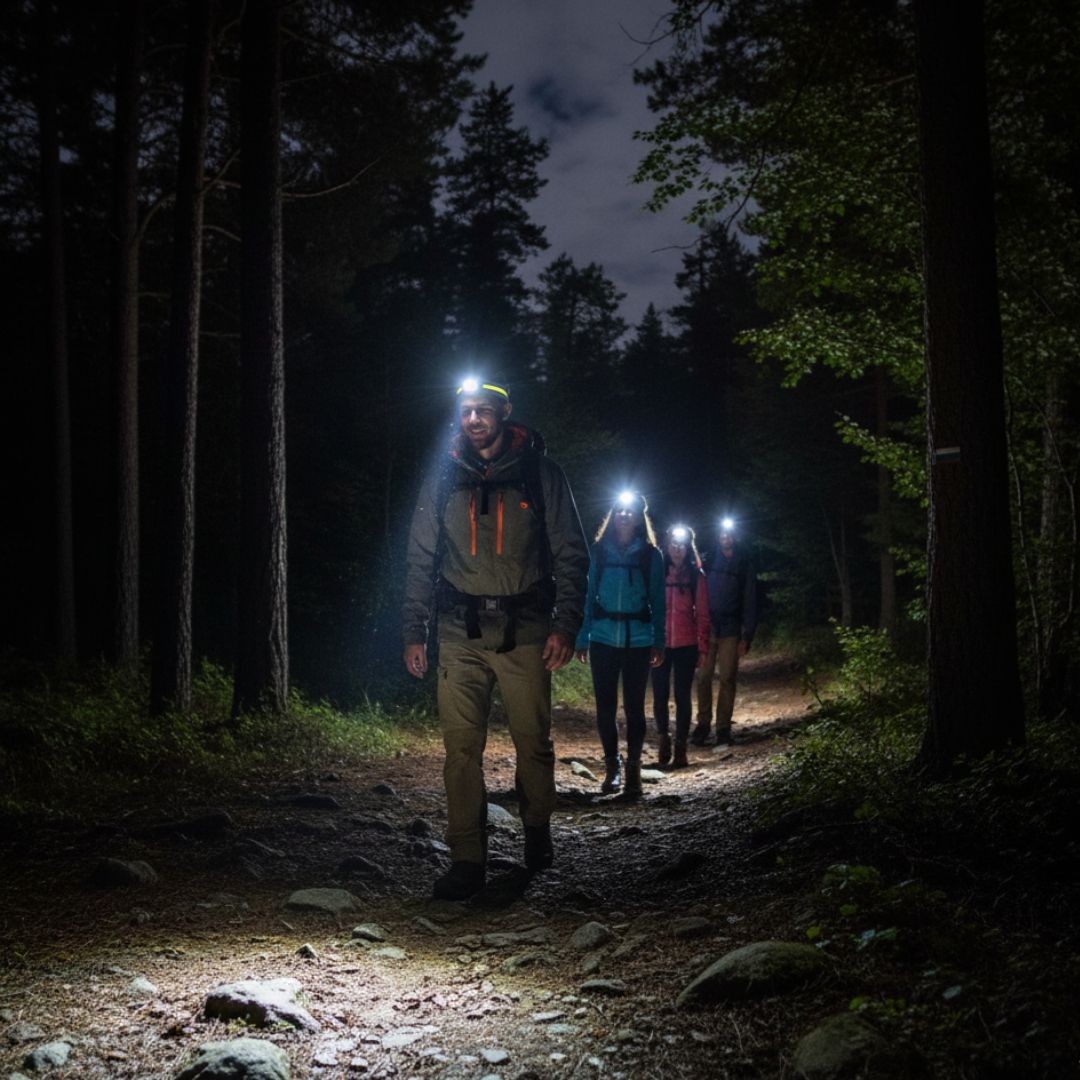 LED Headlamp 1000 Lumens Red Light Zoom Hiking | Sansoti