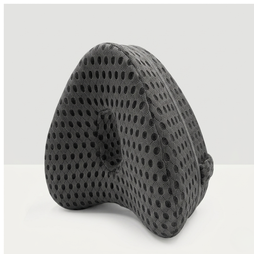 Ergonomic Leg Pillow for Side Sleepers Heart-Shaped Hip Relief Adjustable Strap Breathable Mesh Sleep Comfort | Sansoti