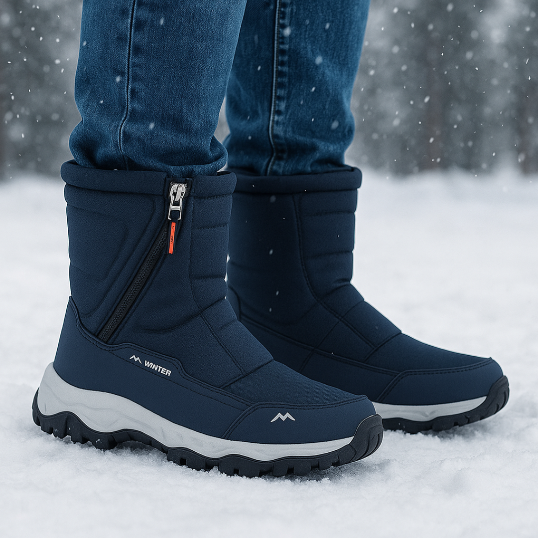 Lined Women's Winter Boots Waterproof Snow Boots Non-Slip Warm Lined Oxford Material Snow Boots | Sansoti